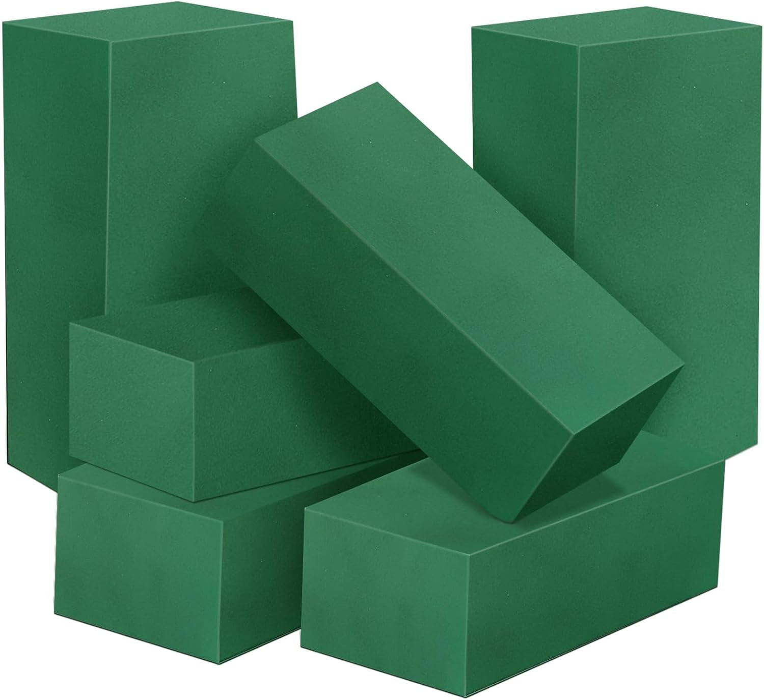6 Pcs Floral Foam Blocks for Flower Arrangement, Wet and Dry Green Floral Foam f