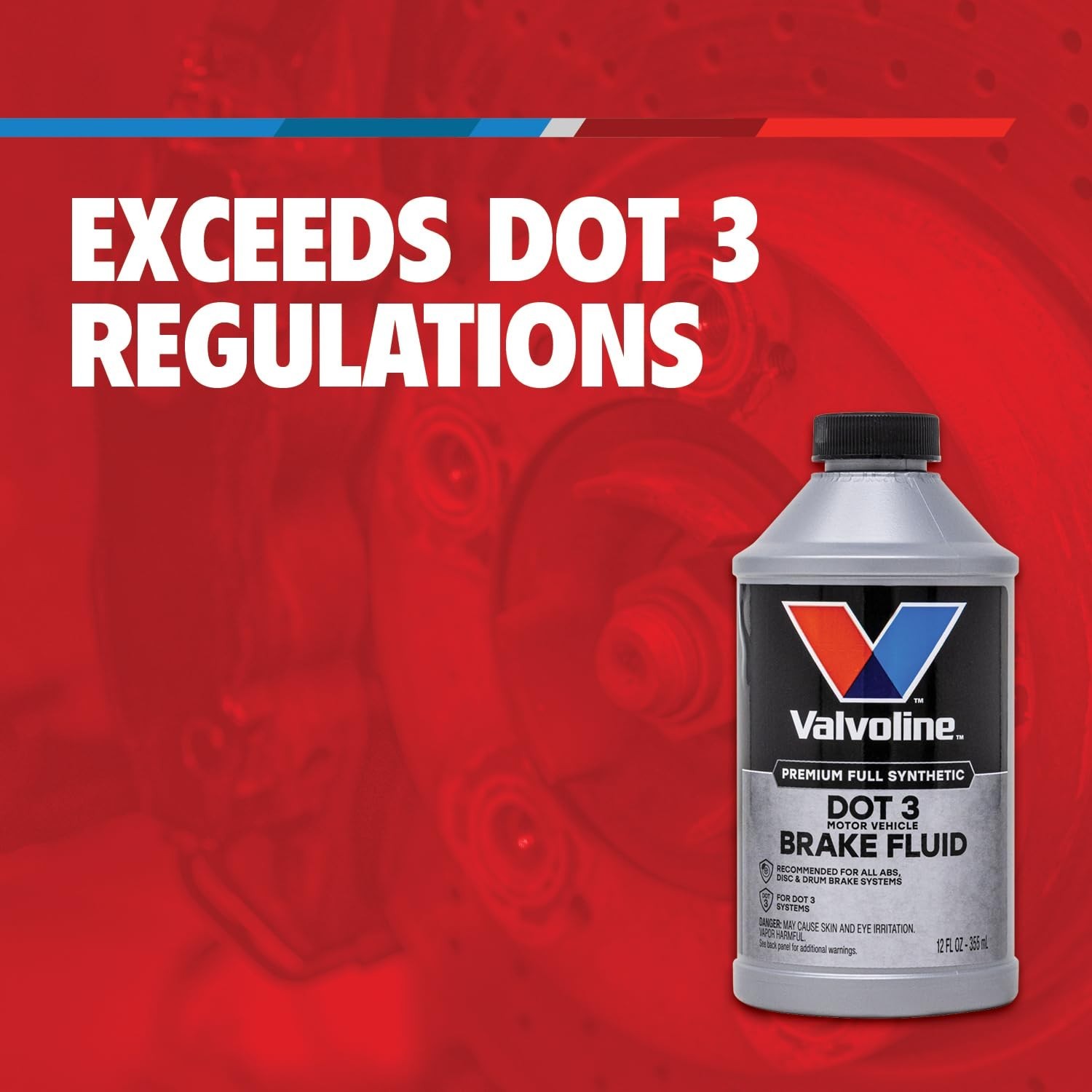 High-Performance 12oz DOT 3 Brake Fluid for Optimal Braking Protection & Safety