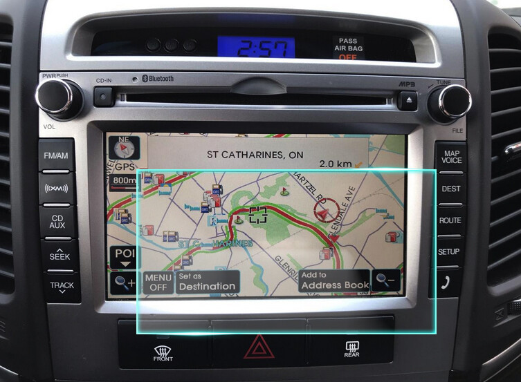 Crystal Clear Screen Protector for 2012 Hyundai Santa Fe Vehicle Navigation