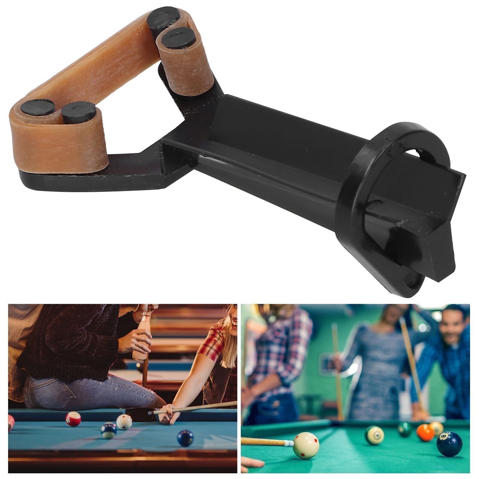 3 Set Snooker Billiard Pool Tip Clamp Suppressor Elastic Rubber Fastener