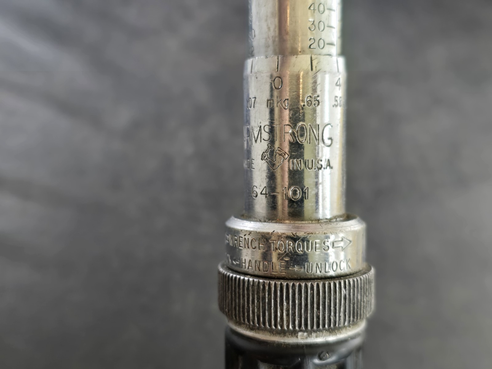 Armstrong 64-101 Micrometer Adjustable Torque Wrench 1/2" Drive USA