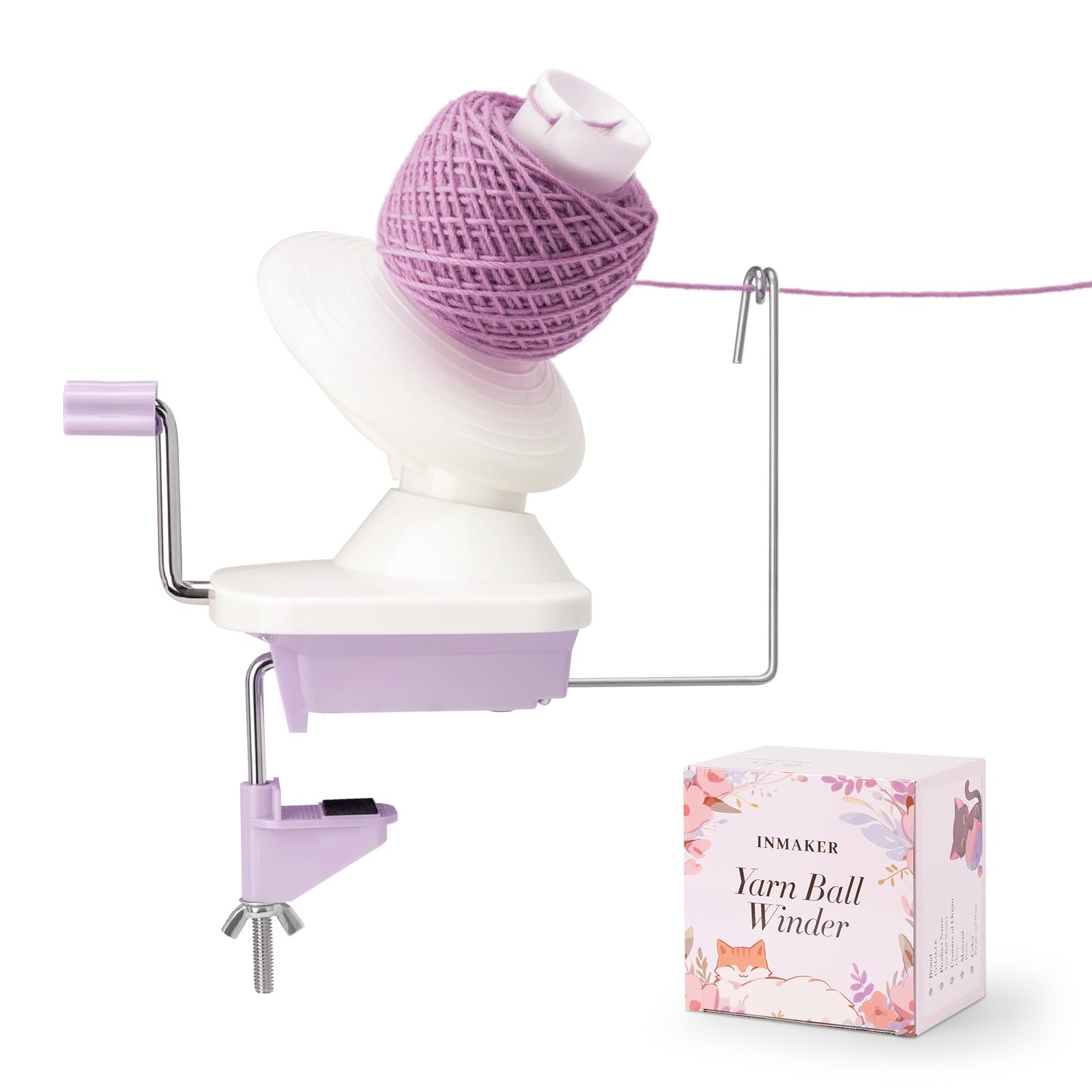 INMAKER Yarn Winder, Ball Winder for Crocheting & Purple, Purple