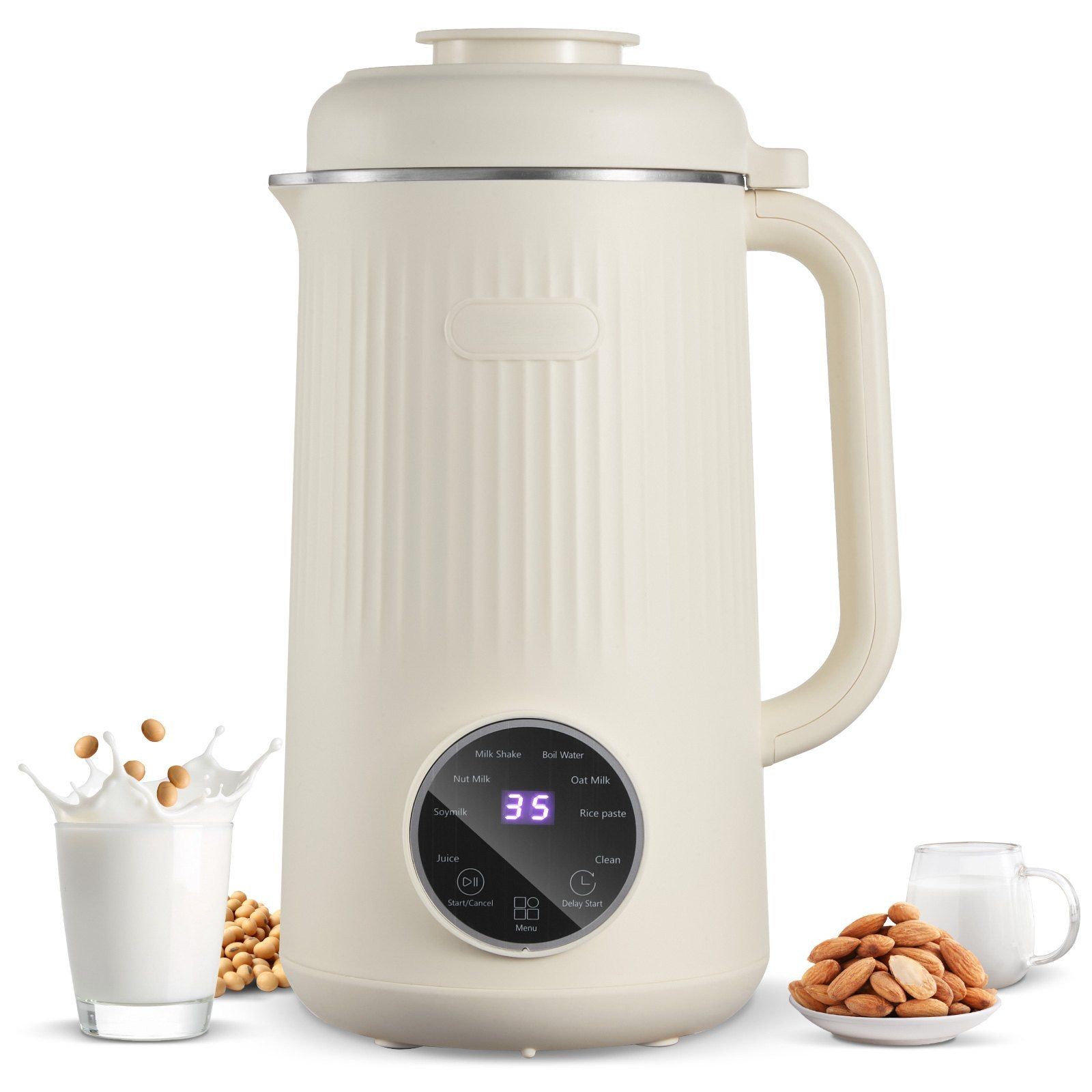 41oz Automated Soy & Nut Milk Machine, 8-in-1, Self-Clean, Delay