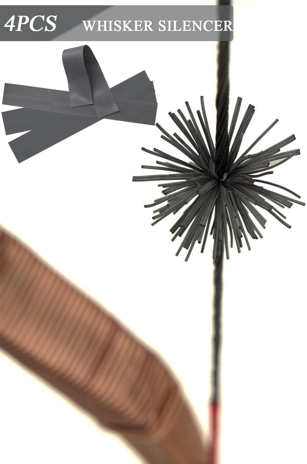 4 Pcs Bow String Whiskers Silencers Reduce String Noise and Vibration for Recurv