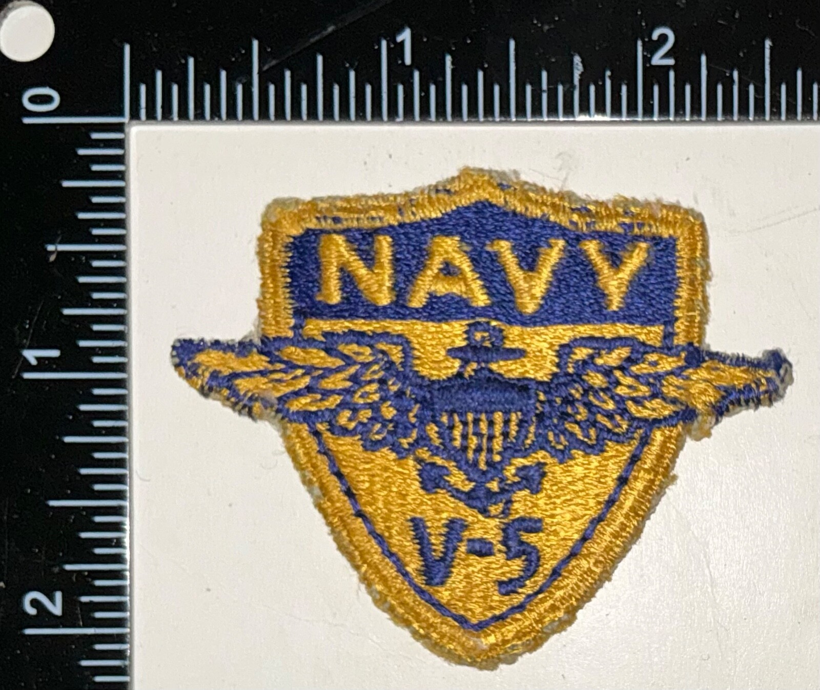 WWII USN US Navy V-5 Aviation Cadet Training Cap Hat Patch