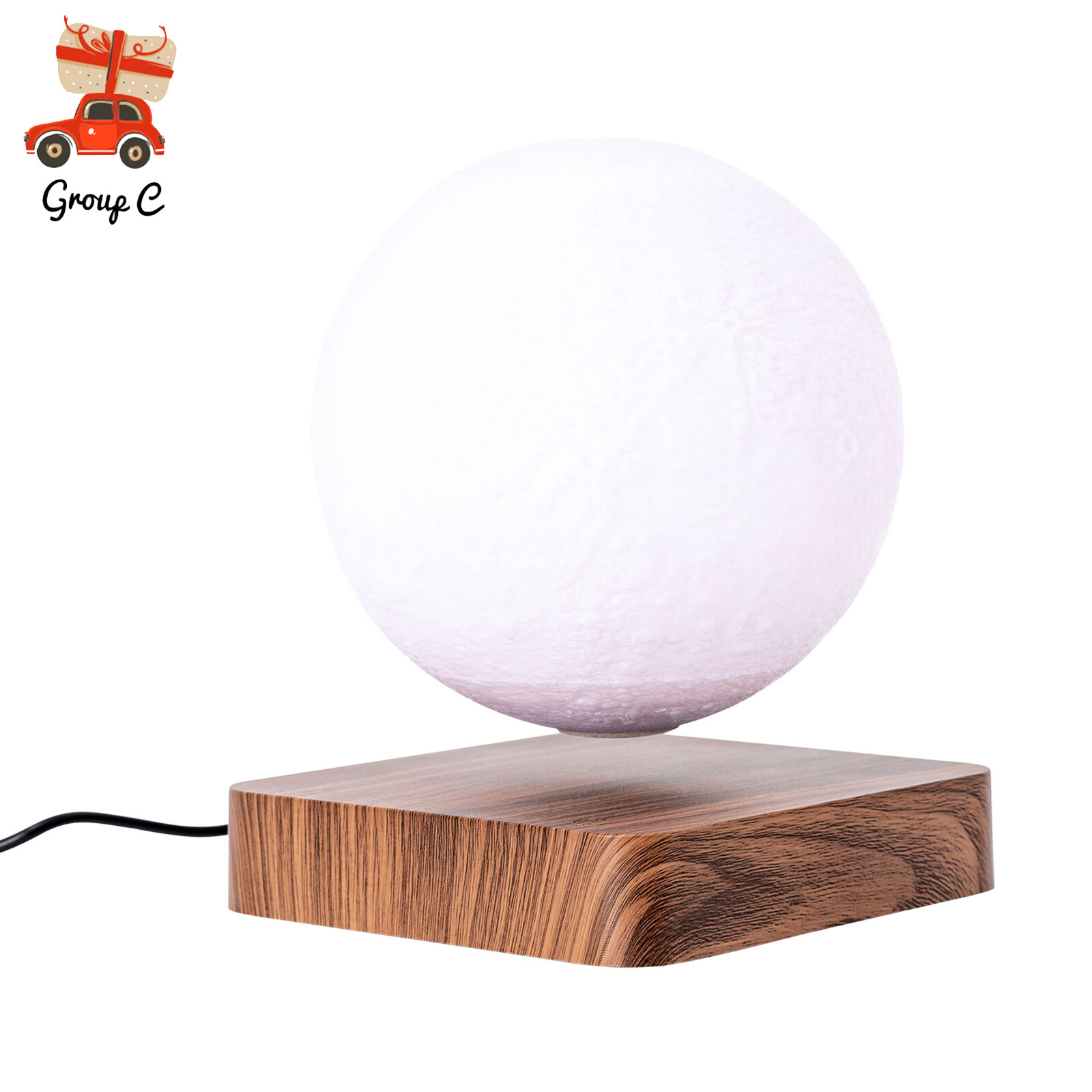 3D Printing Magnetic Levitating Floating Moon Lamp Night Light Room Table Decor