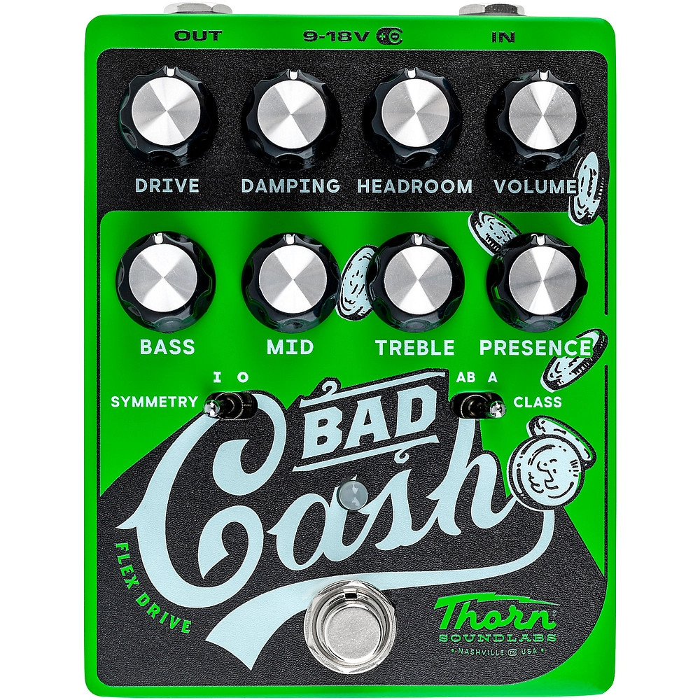 Thorn Soundlabs Bad Cash Flex Drive Overdrive Pedal - Green