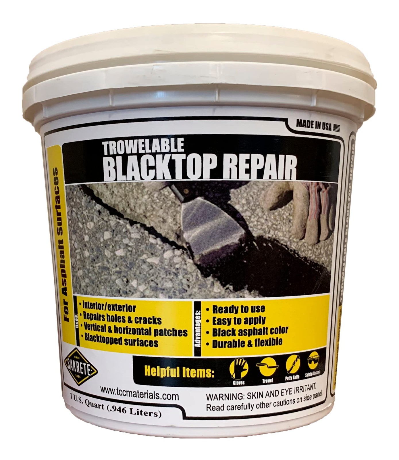 Sakrete Trowelable Blacktop Repair Quart