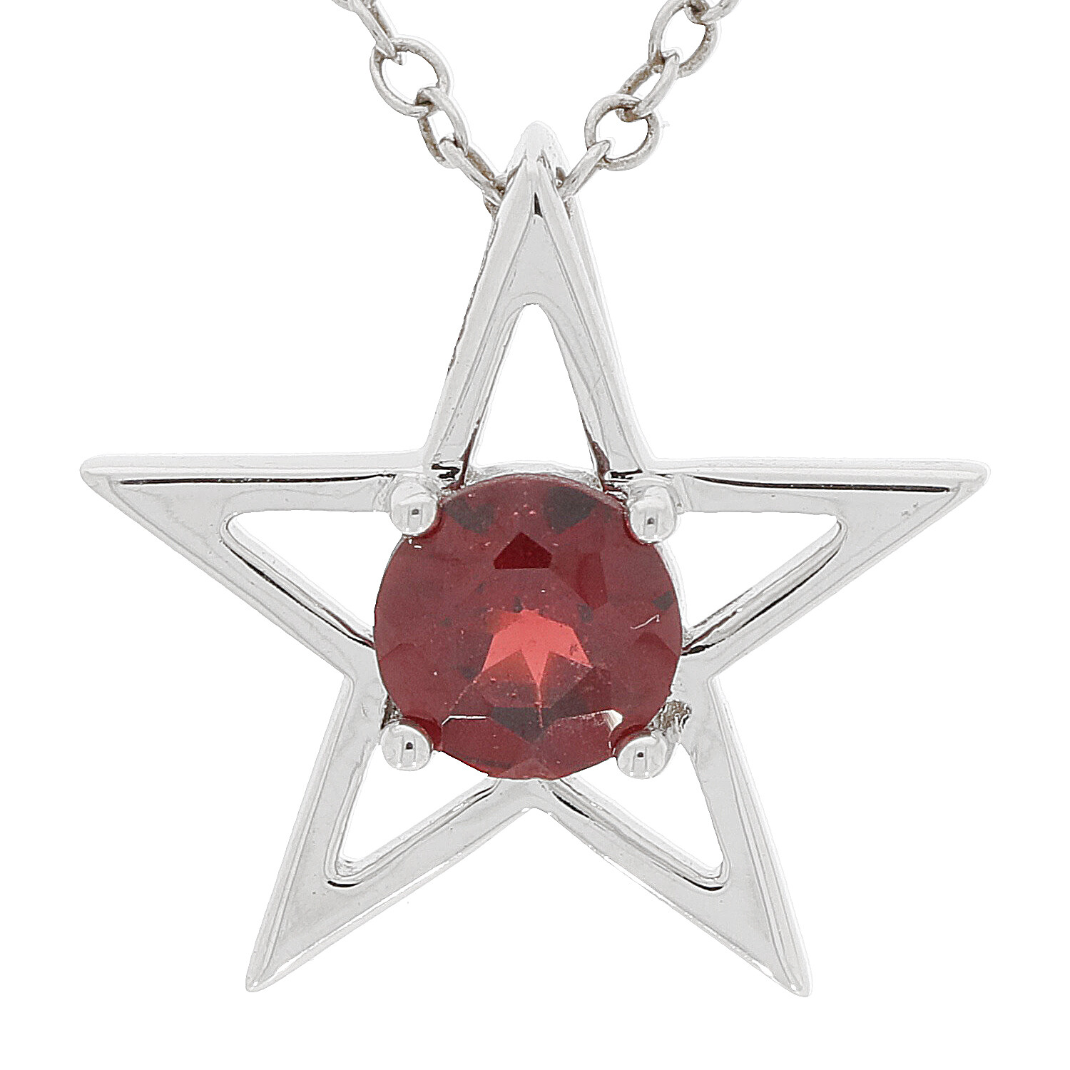 Sterling Silver Semi Mount Pendant Setting Round RD 5x5mm Star Theme