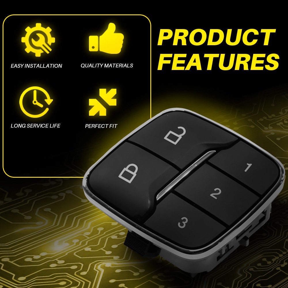 BB5Z14776AA Front Driver Side Door Lock Switch Button For 2015-2018 Ford F-150