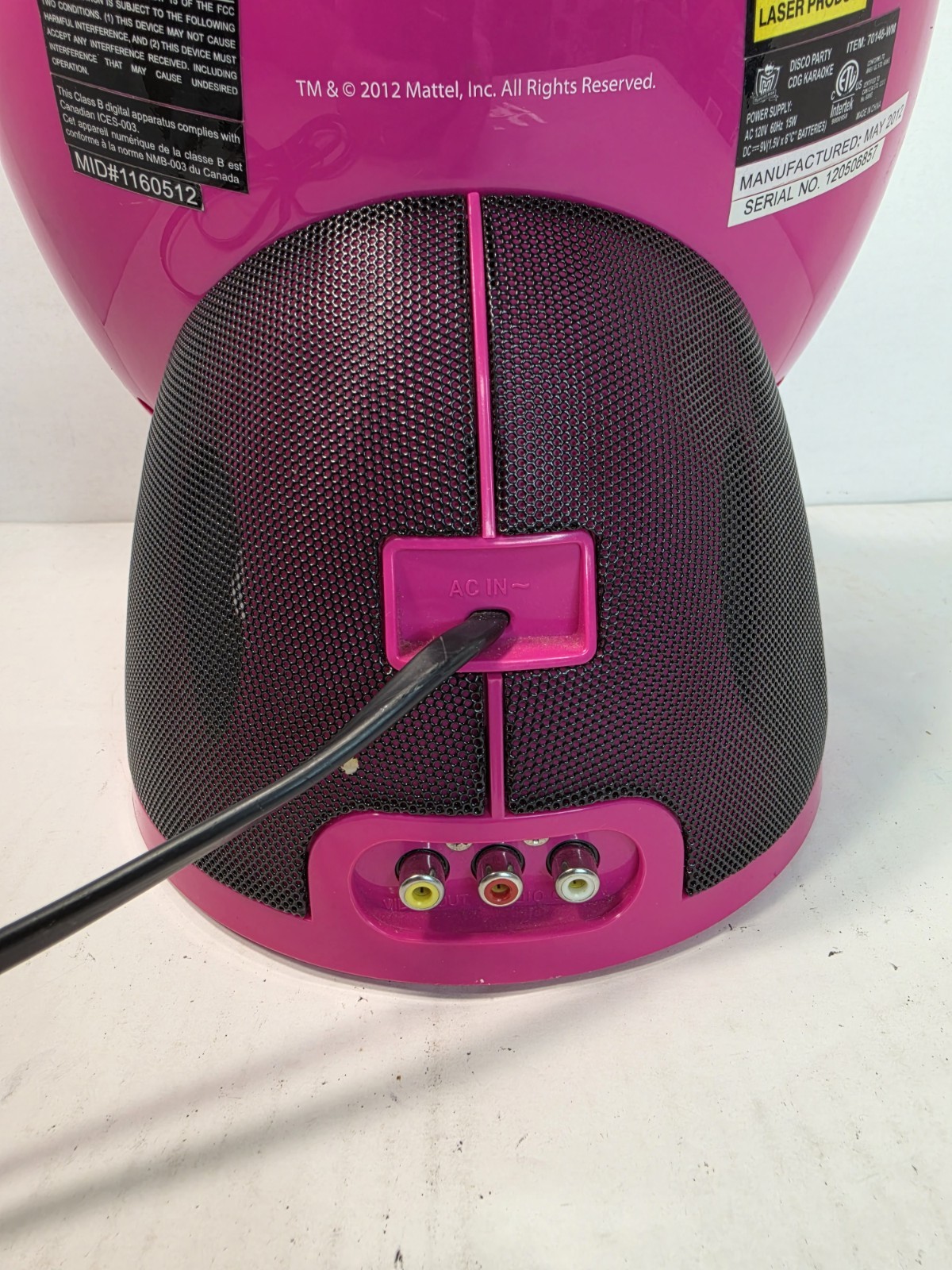 Monster High Disco Party CD Player & Karaoke Machine (2012) - (Tested)