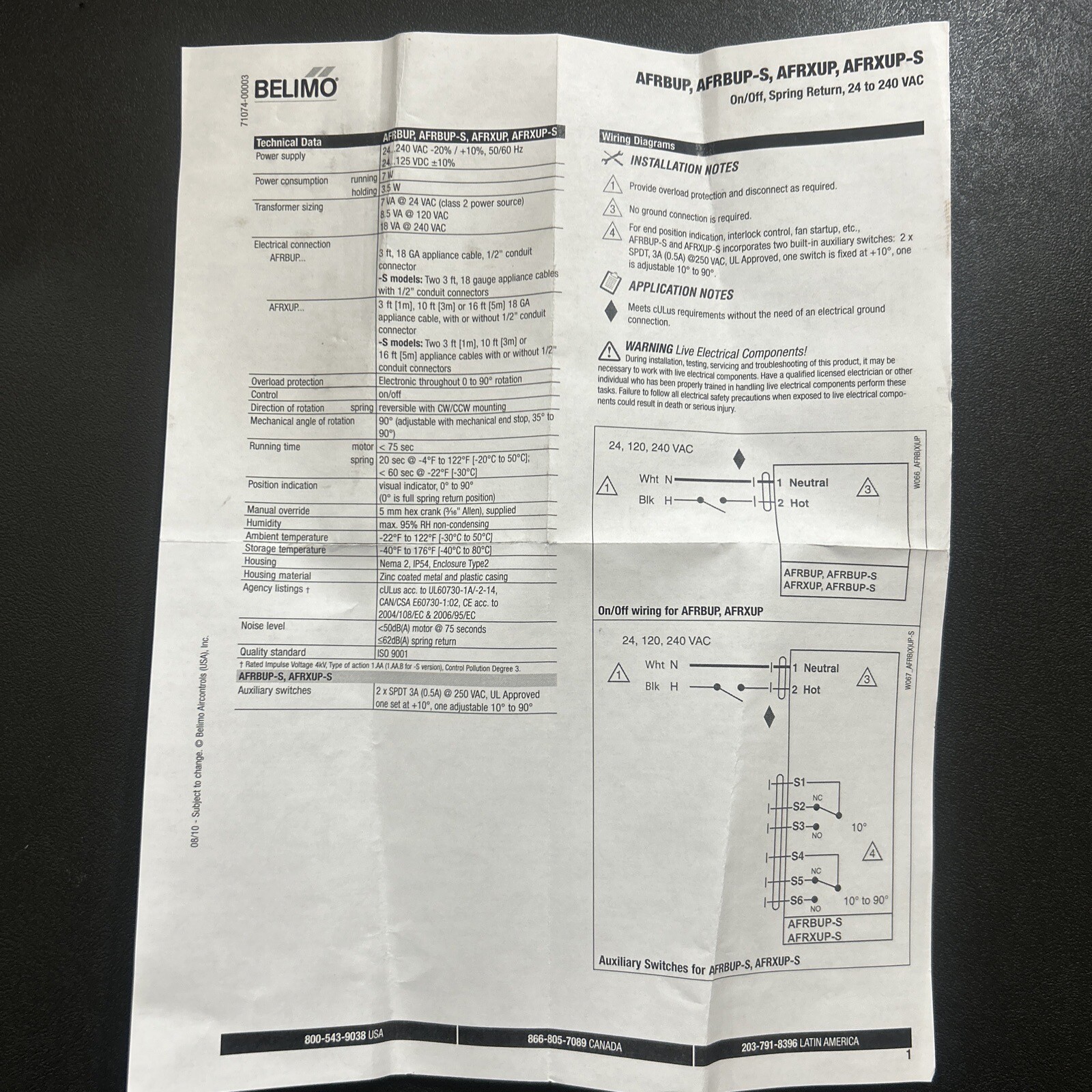 Belimo AFRBUP Spring Return Actuator