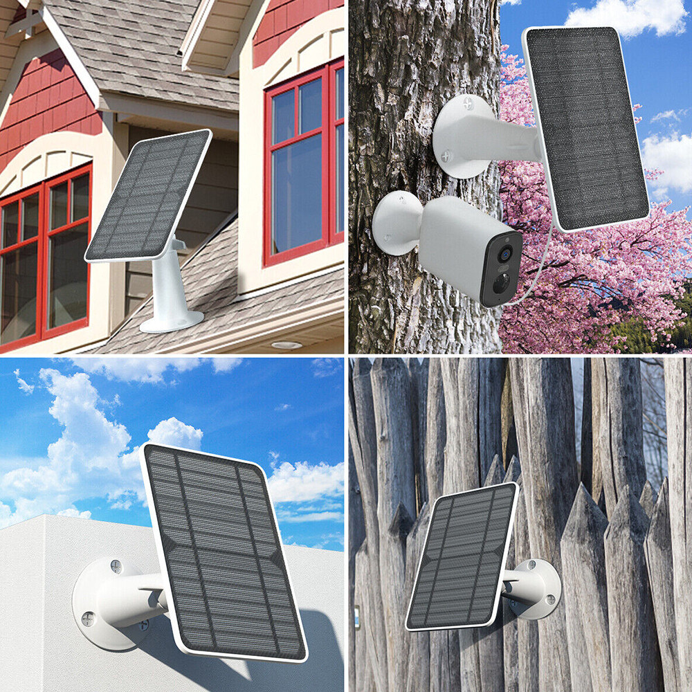 4W Solar Panel for Eufy Eufycam Cam E/2C/E/2 Pro Wall Mount W/ 9.8ft Power Cable