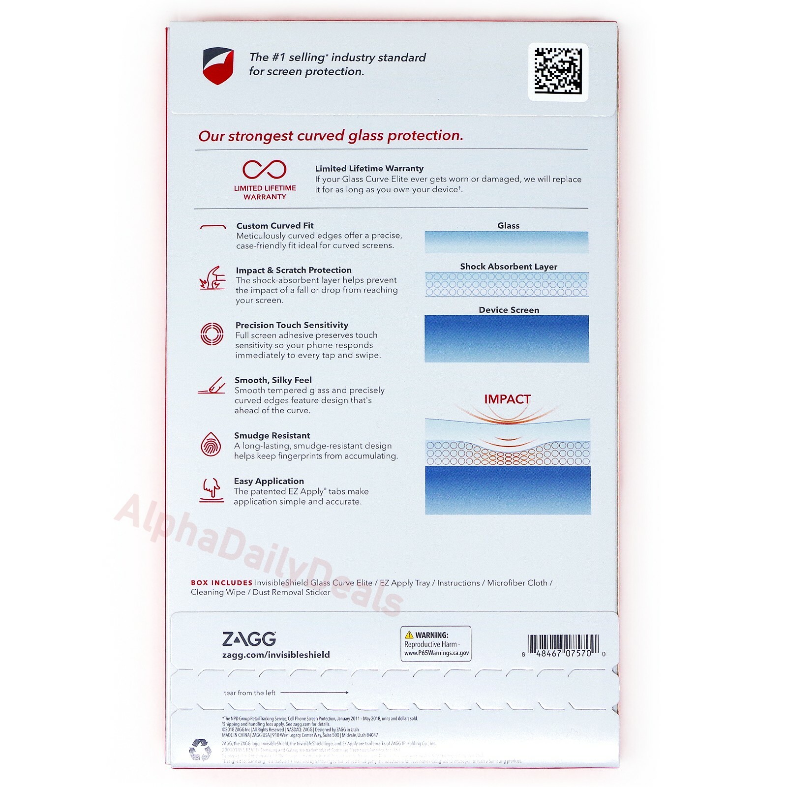 2-Pack ZAGG Tempered Glass Screen Protector for Samsung Galaxy Note 9