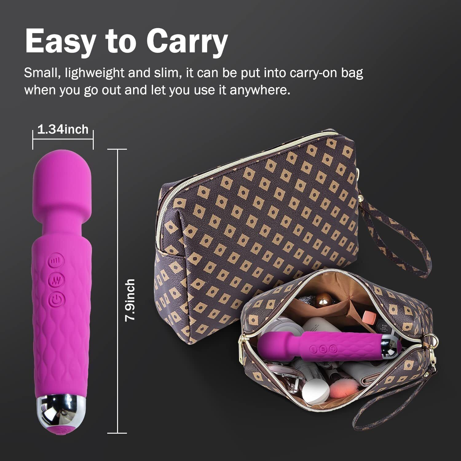 Handheld Massager Vibrator 3 colors Rechargeable 20 Speed Wand Vibrating Massage