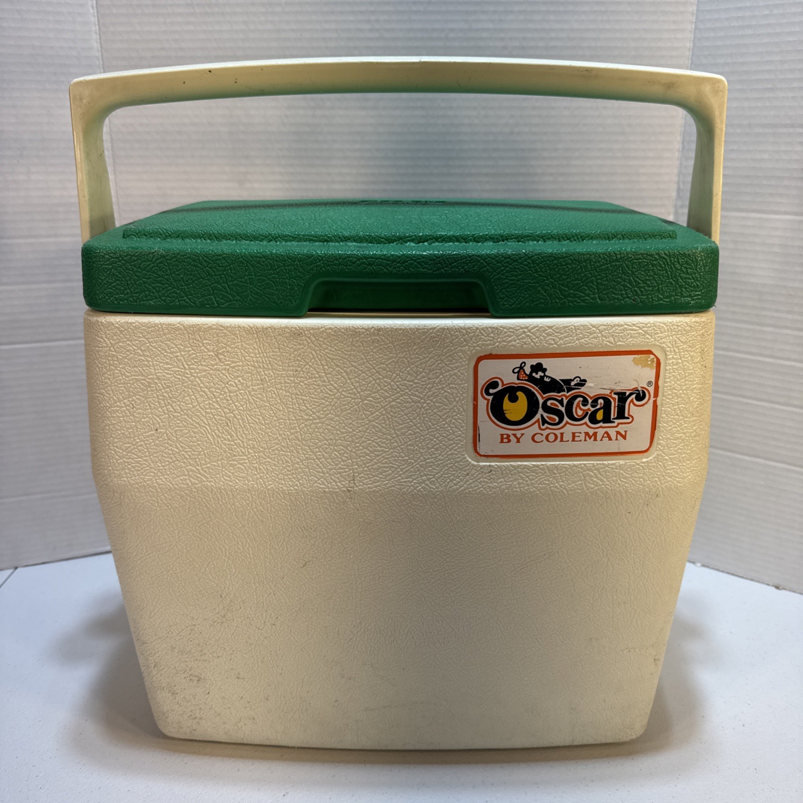Coleman Oscar Lunch Box/Cooler-Ice Chest #5274 Green Lid Personal 16 QT VTG A