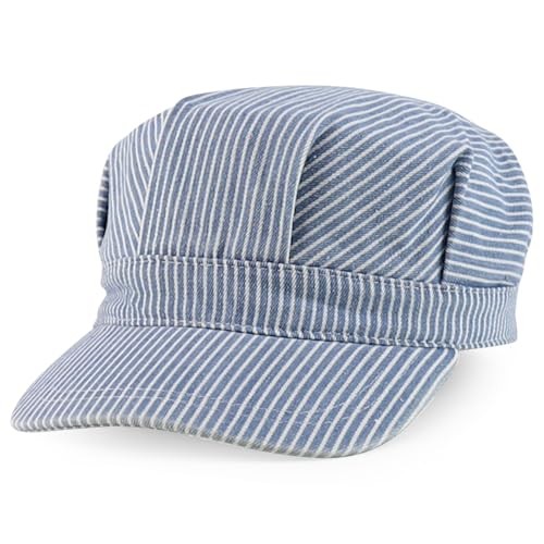 Armycrew Classic Cotton Train Engineer Conductor Adjustable Large Blue Stripe