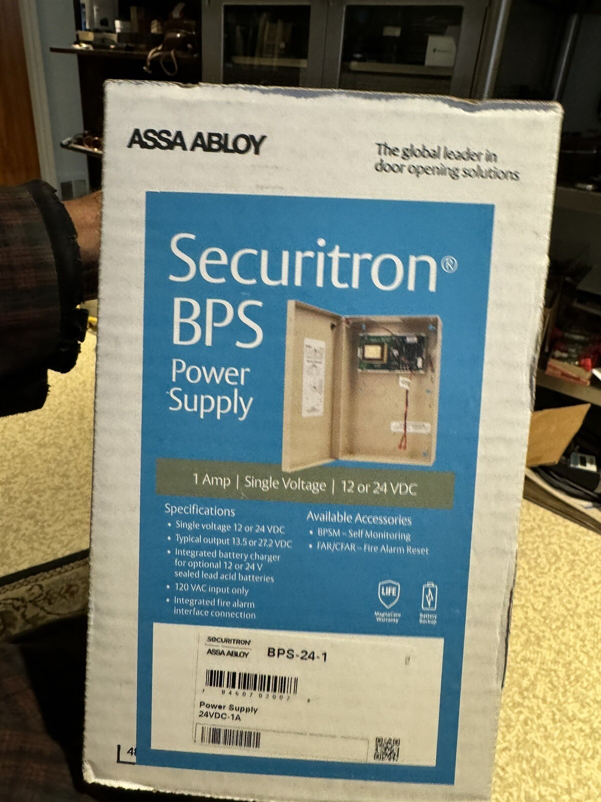 NEW IN BOX SECURITRON ASSA ABLOY BPS-24-1 POWER SUPPLY 24VDC