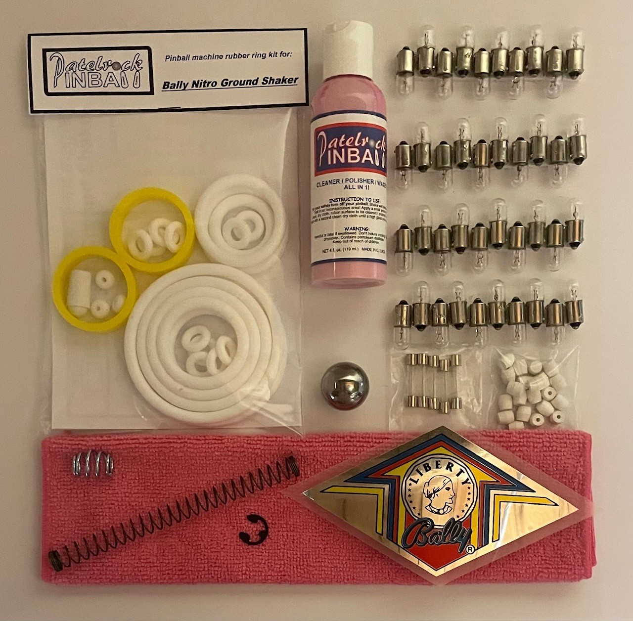 1980 Bally Nitro Ground Shaker Pinball Machine Maintenance Tune Up Kit