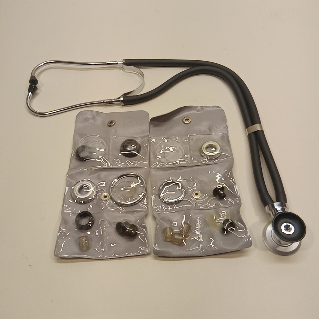Deluxe Diagnostic Stethoscope with Interchangeable Heads & Accessories W/Box