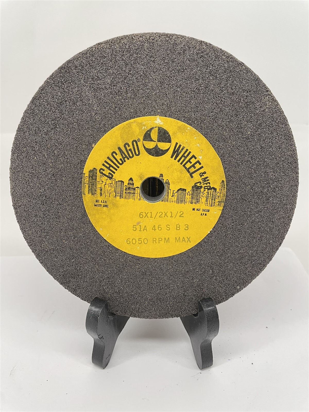 Chicago Wheel Bench Grinding 6" x 1/2" x 1/2" Bore 6050 Max RPM 51A 46 S B3