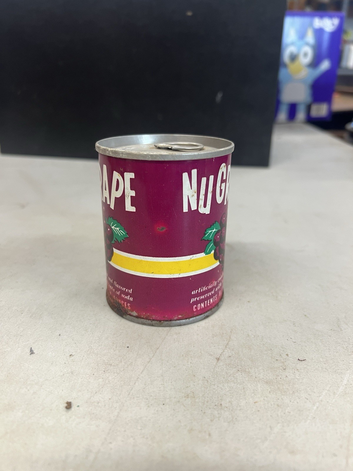 NuGrape 8 Oz Steel Can Dothan Alabama Vintage Pull Tab