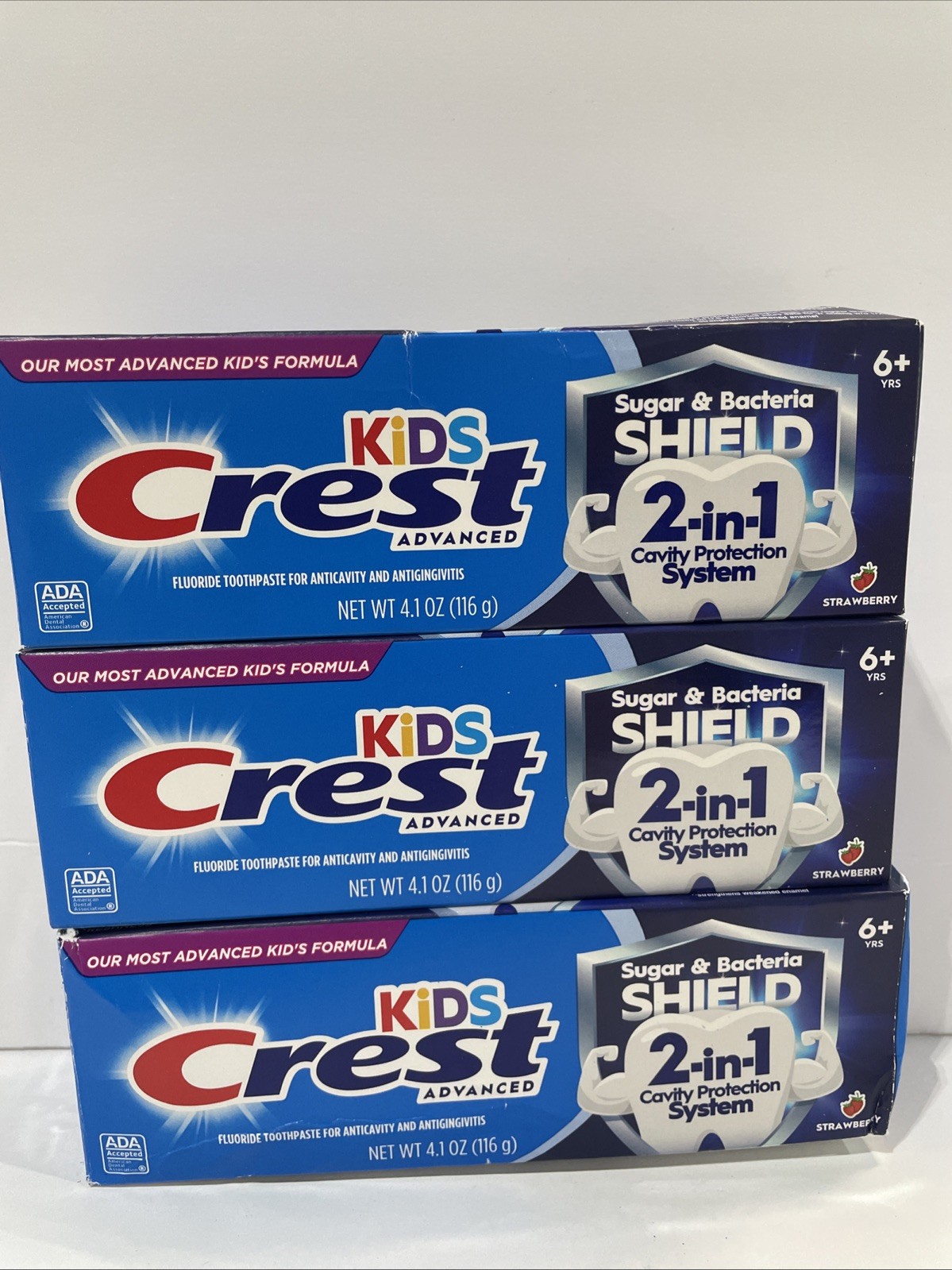 Crest Kids Advanced Toothpaste Enamel+Cavity Protection with Fluoride 4.1oz 3PK