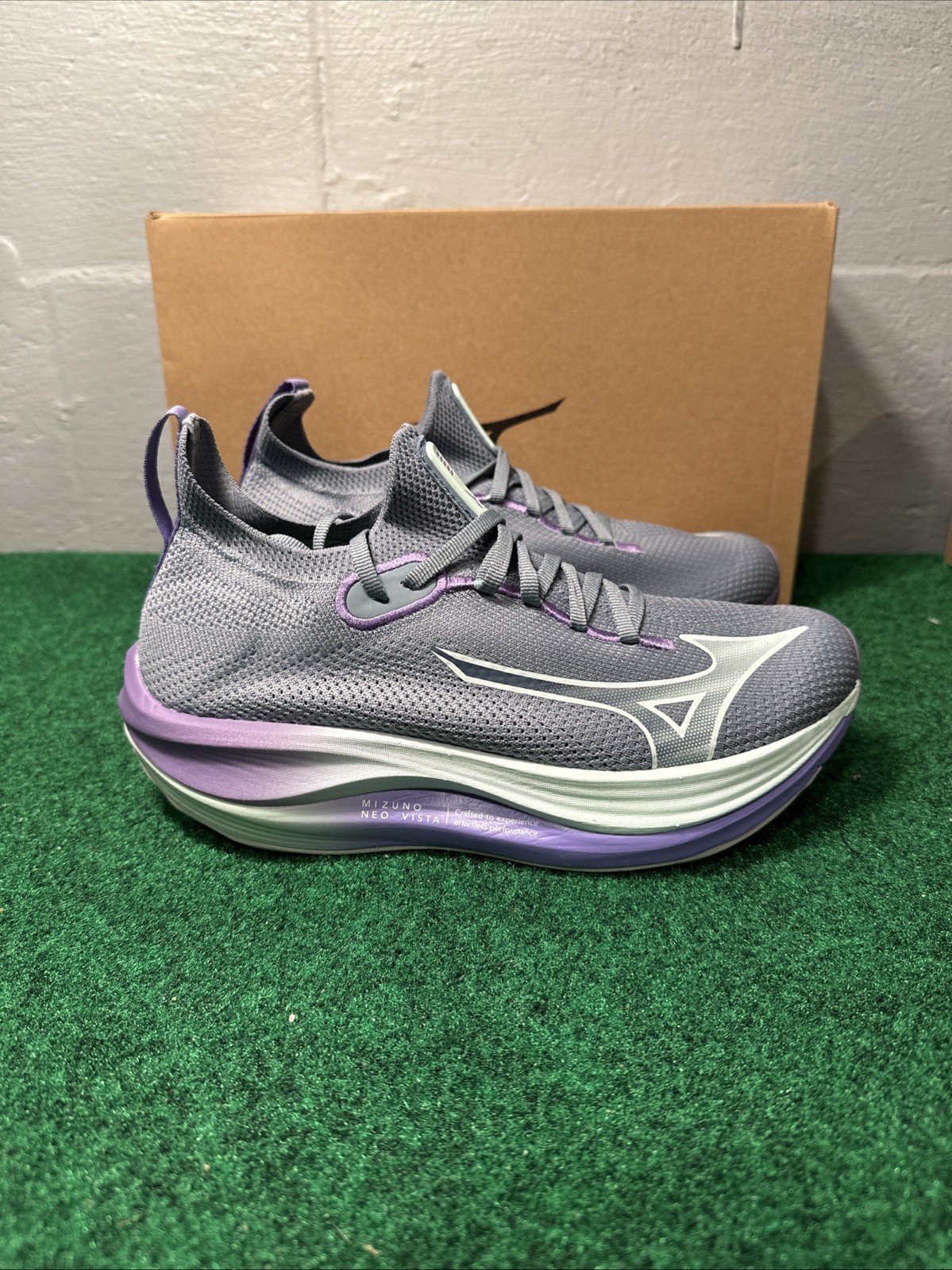 Womens Mizuno Neo Vista women sz US 8 color Gray/Mint/Purple