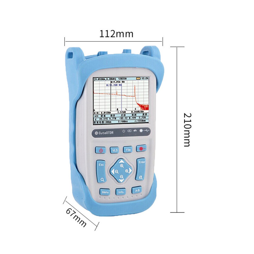 T300 1310/1550nm Handheld OTDR 120KM Fiber Optic Time Domain Reflectometer Teste