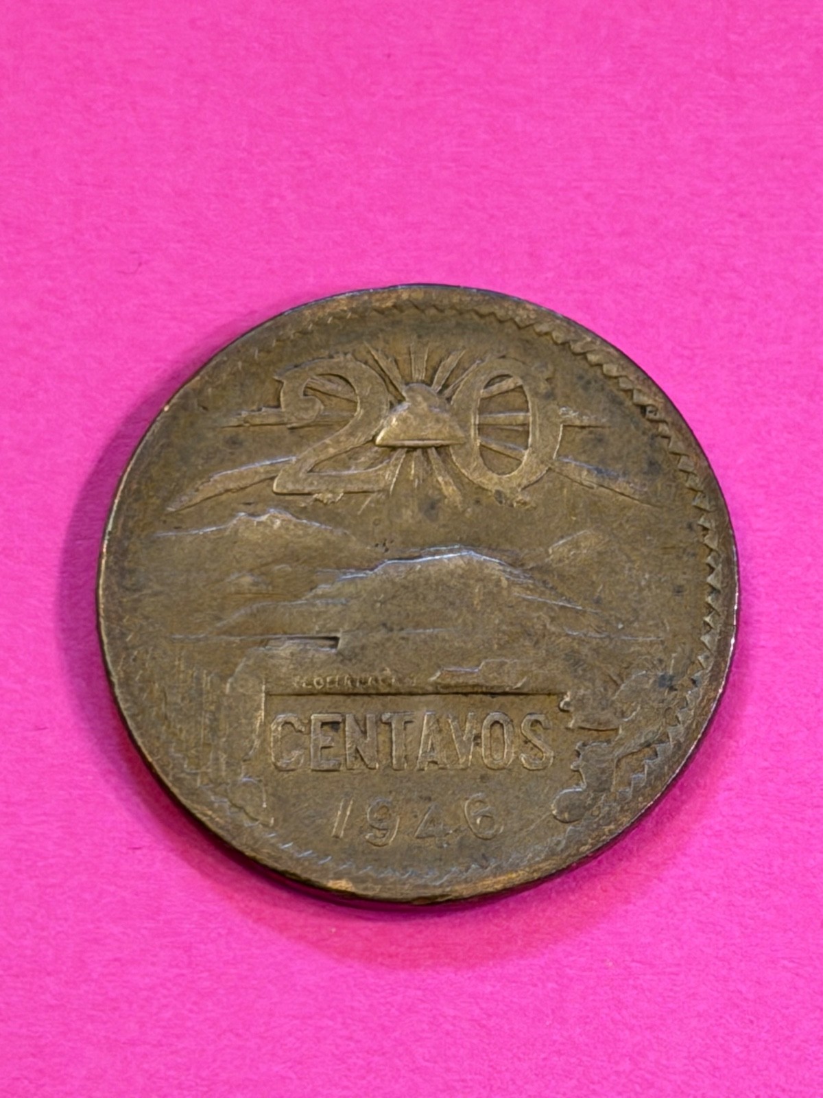 COIN MEXICO 1946  20 CENTAVOS FREE SHIPPING