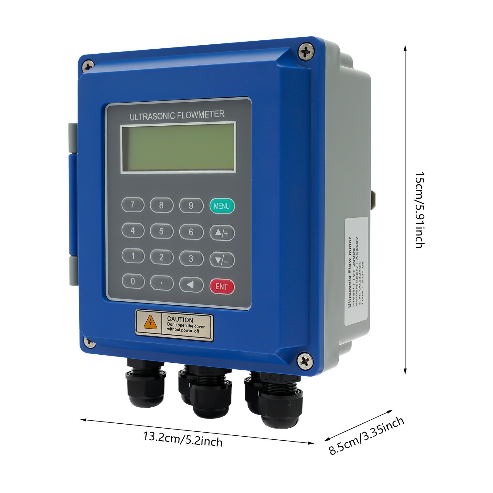 TUF-2000B Ultrasonic Liquid Flowmeter Protection Wall Mounted Flow Meter US