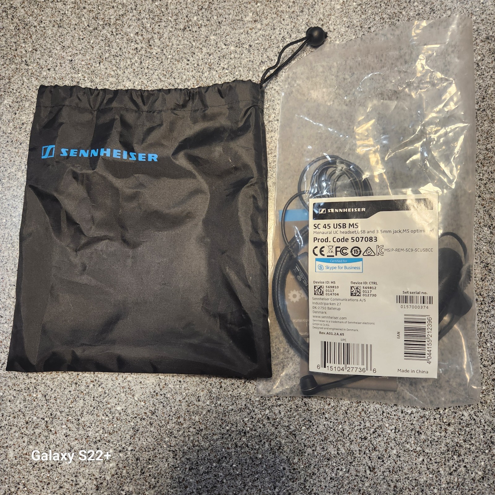 SENNHEISER EPOS SC 45 USB MS Single-Sided Headset USB 3.5mm - Black Used
