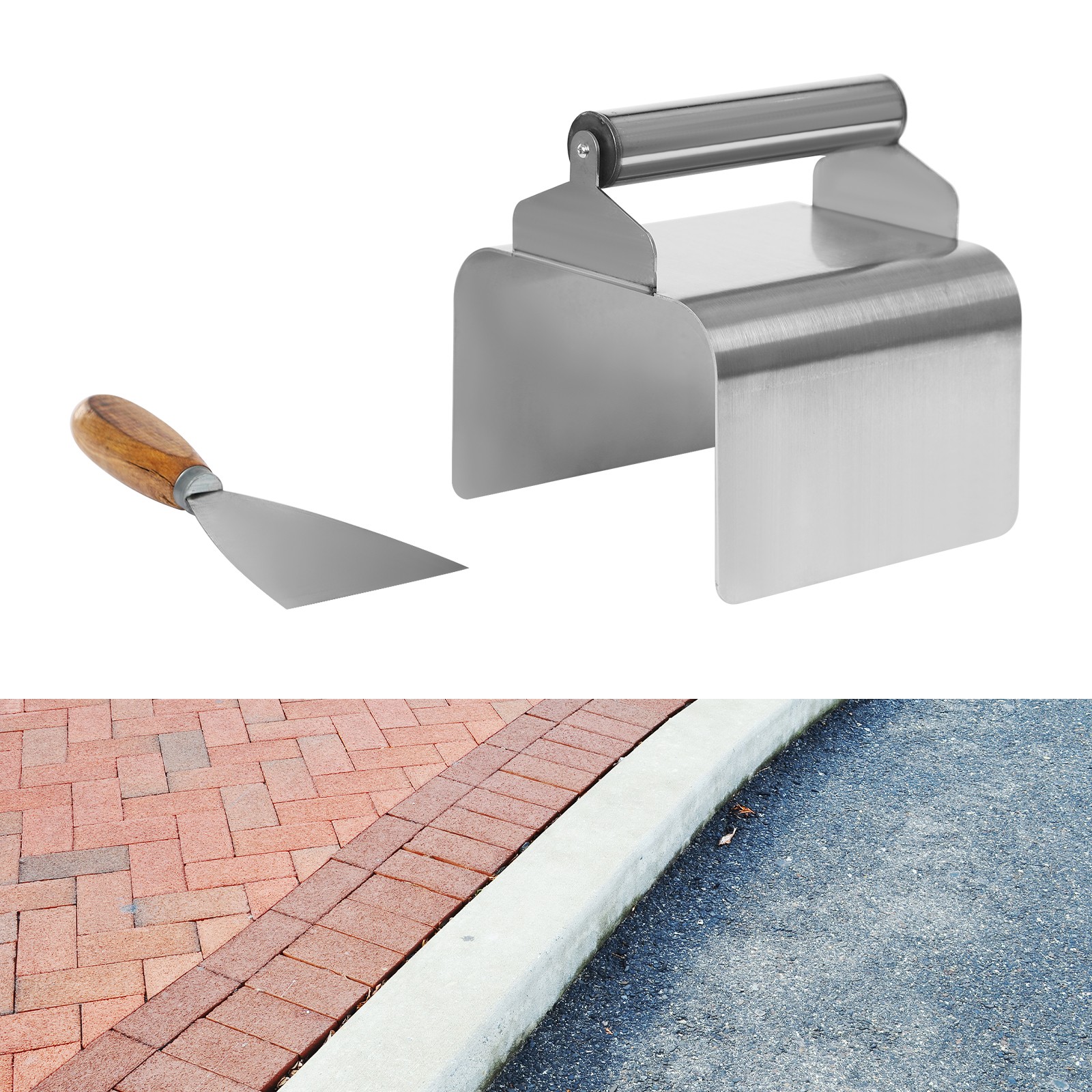 Cement Model Making Tool with Handle and Putty Knife Landscape Curb Trowel