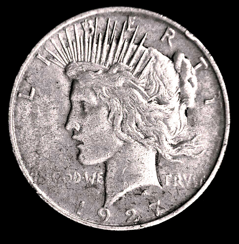 1927-D Peace Dollar, EF #2412