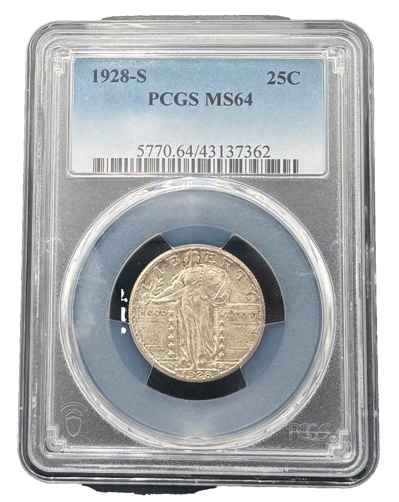 1928 S Standing Liberty Quarter PCGS MS 64, High Grade Coin
