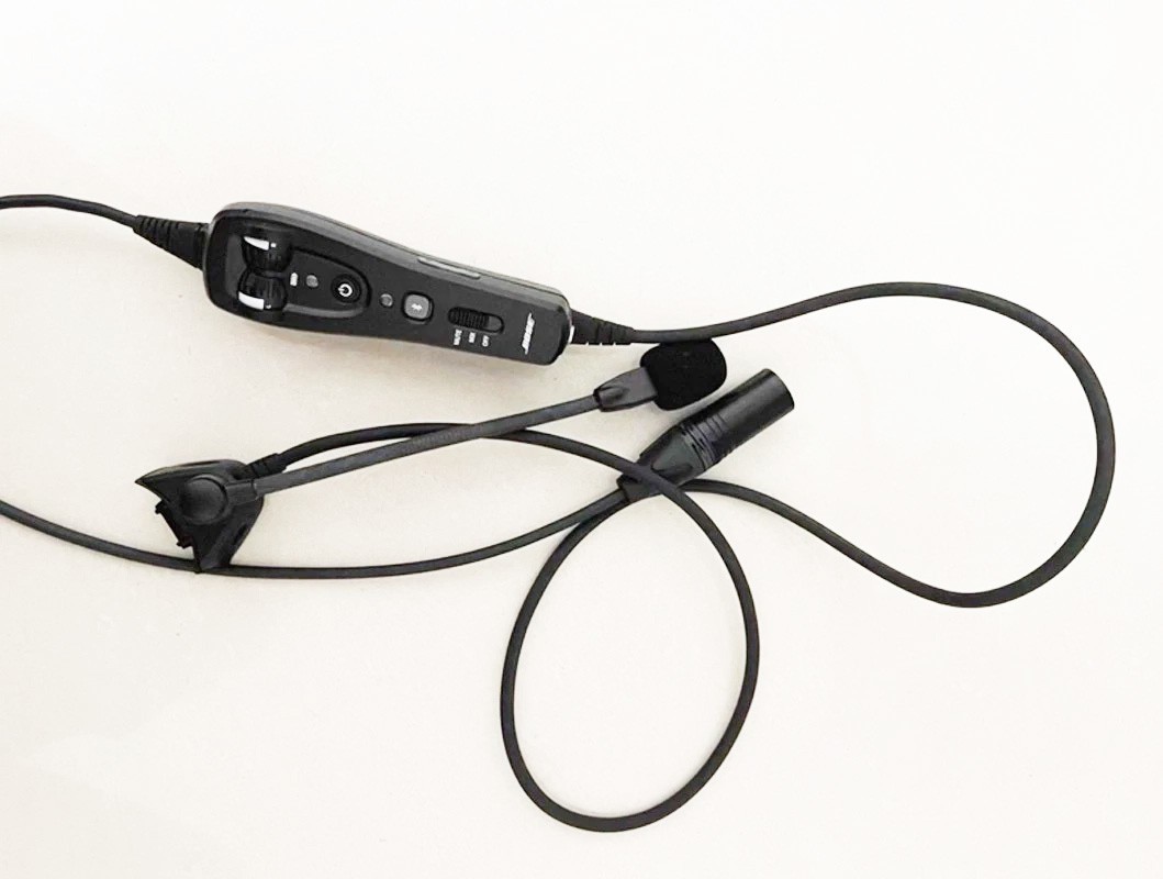 Bose A20 Bluetooth Control Module Triple Cable Boom Mic 5 Pin XLR Plug Cord