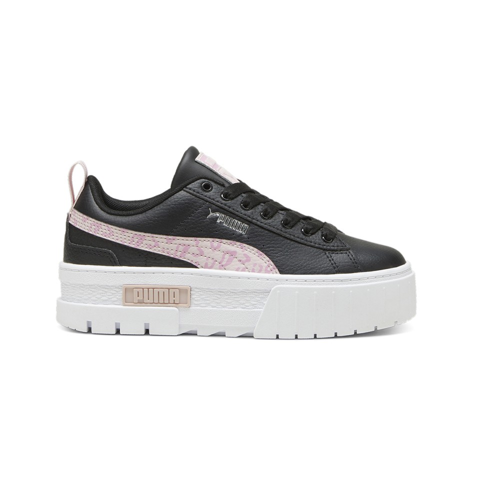 PUMA Mayze Wild Lace Up  Youth Girls Black Sneakers Casual Shoes 38569612