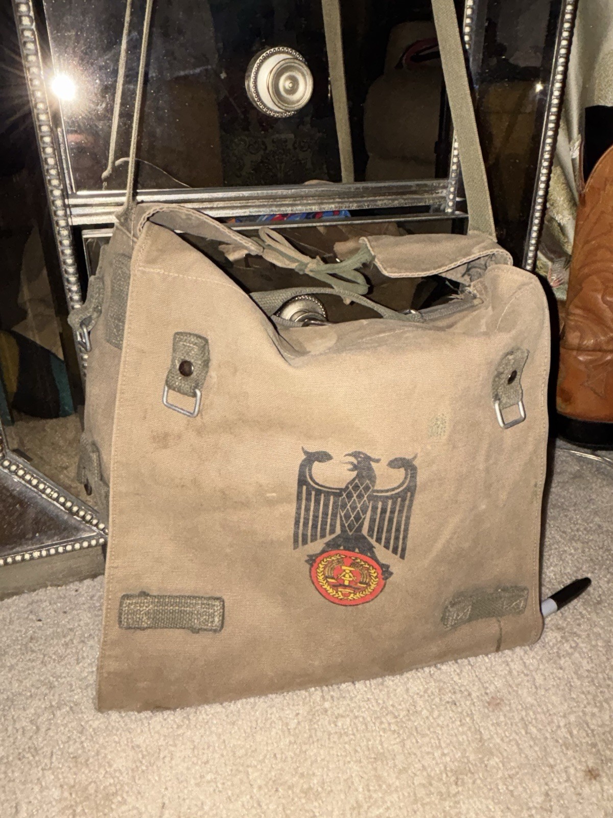 1960s West German Issue Heavy-Duty Canvas Shoulder/Hand Carry