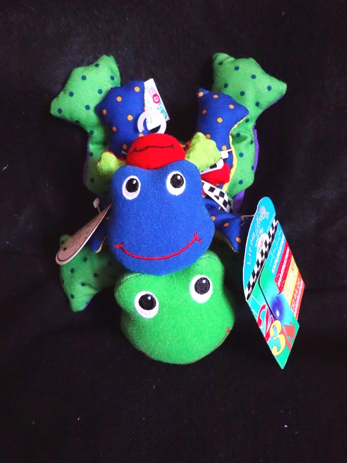 Eden Little Lessons TUCK IN TOAD TRIO Rattle Crib Sensory Toy ~ NEW WITH TAGS