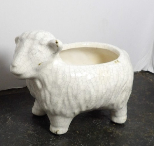Porcelain Lamb Shaped Planter