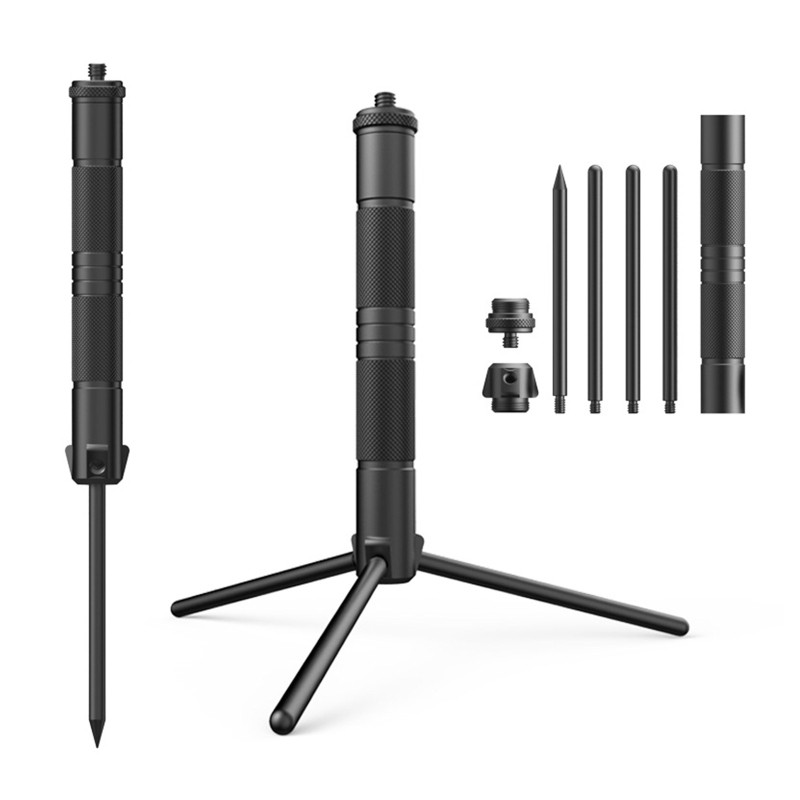 Camping Lantern Stand with Stakes Foldable Camping Outdoor Tripod Bracket