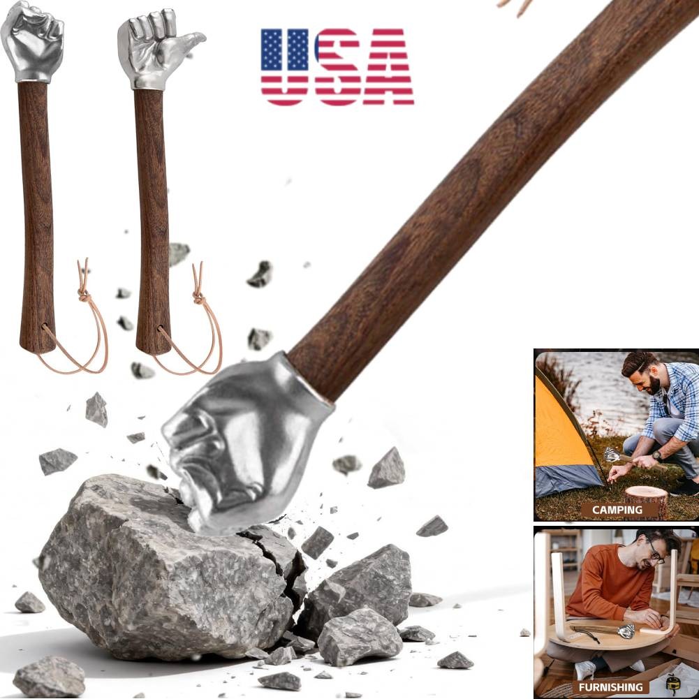 Stainless Steel Hardened Fist Hammer Tool - Multifunctional One Piece 2 Lbs USA