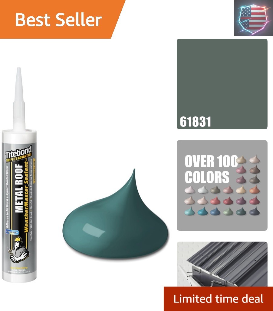WeatherMaster Metal Roof Sealant, Green –  Polymer Caulk for Aluminum, Copper...