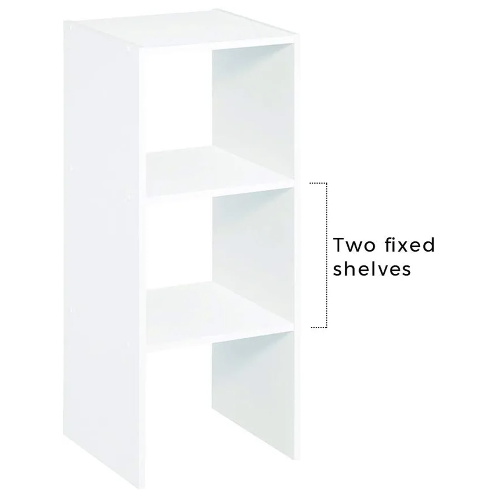 Closetmaid Decorative Home Stackable 2-Cube Cubeicals Organizer Storage, White