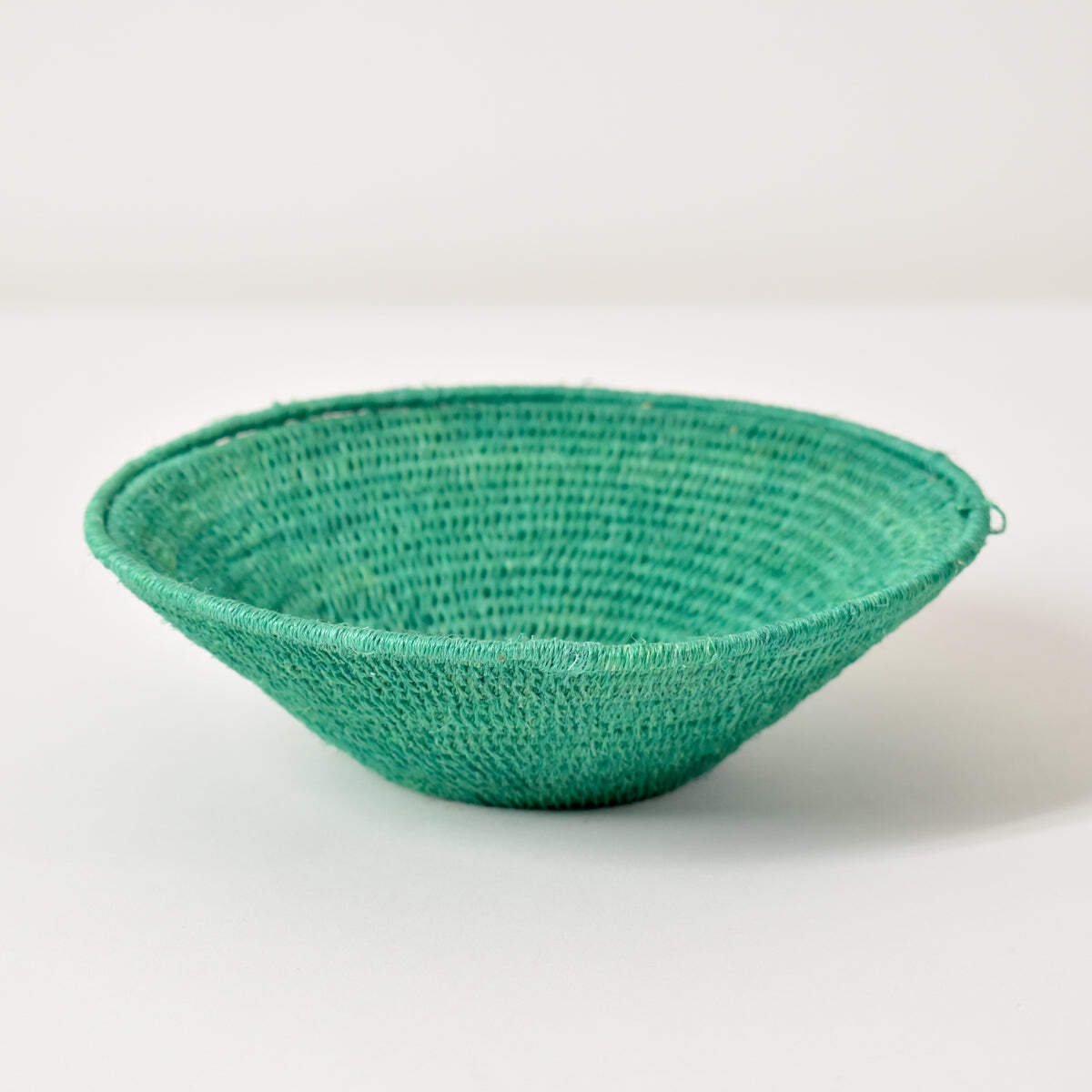Sisal Handwoven Green Basket Eswatini 6inch