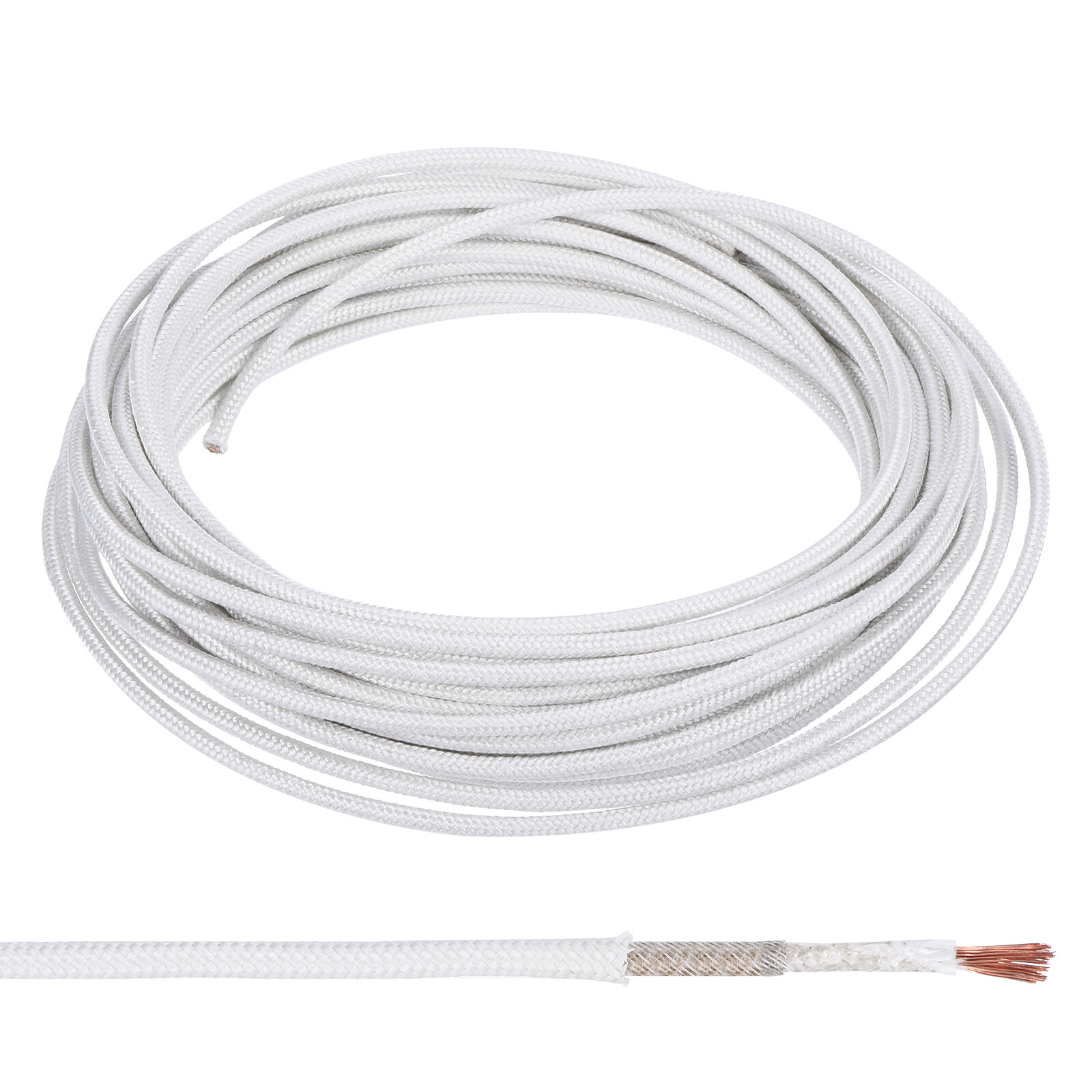 32.8 Ft 14 AWG -60-350 Degree Celsius High Temperature Wire, White