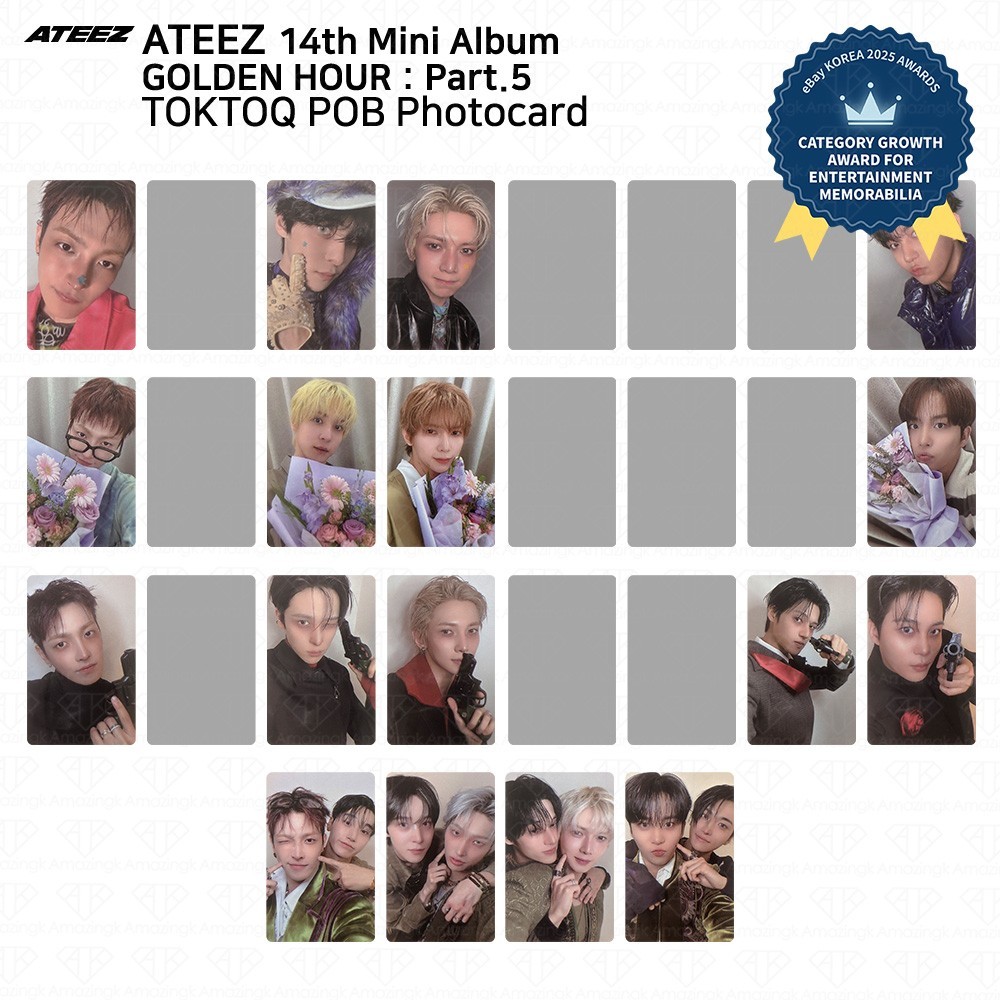 ATEEZ 14th Mini Album Golden Hour Part.5 TOKTOQ POB Photocard