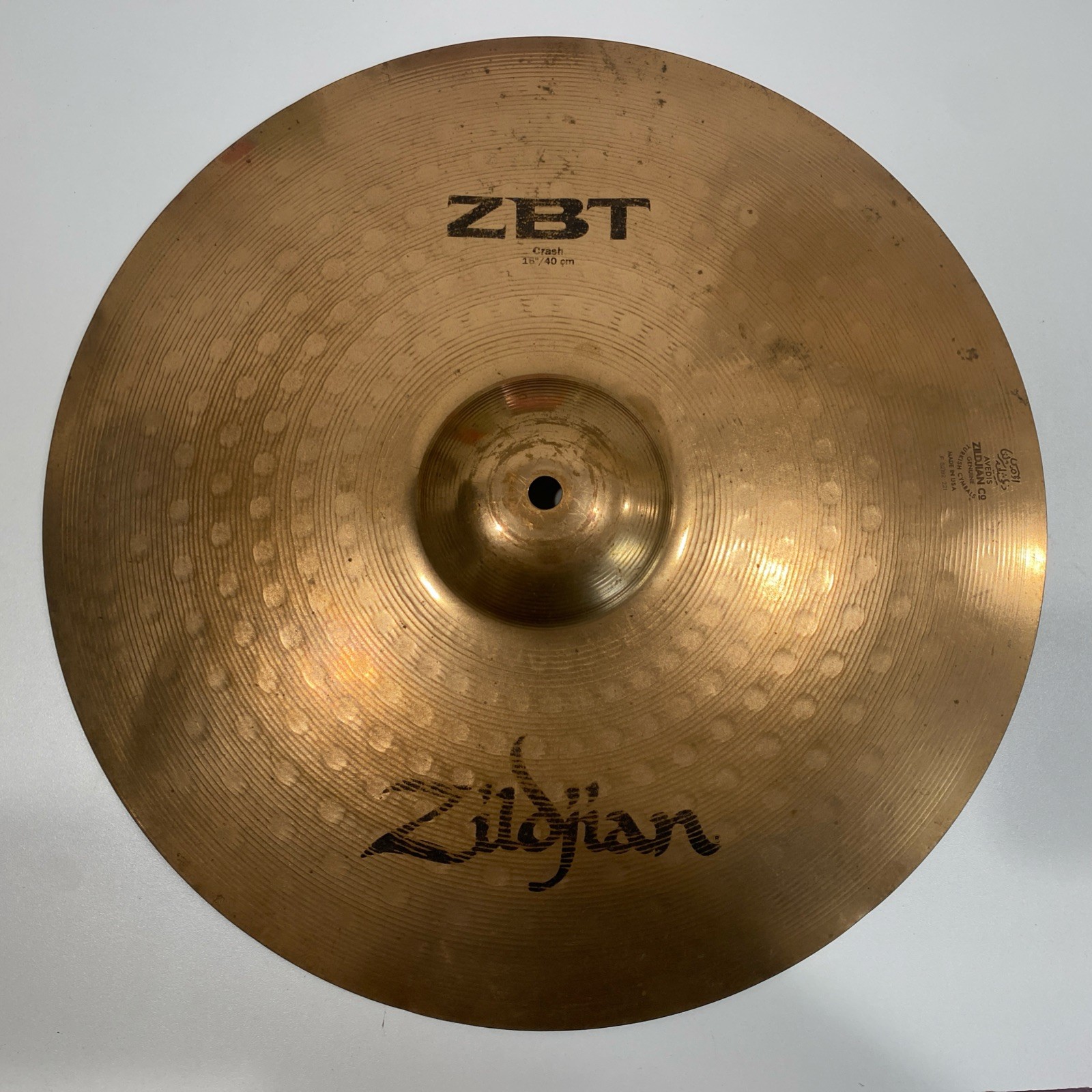 Zildjian ZBT Avedis 16" Genuine Crash Cymbal VGC..B77