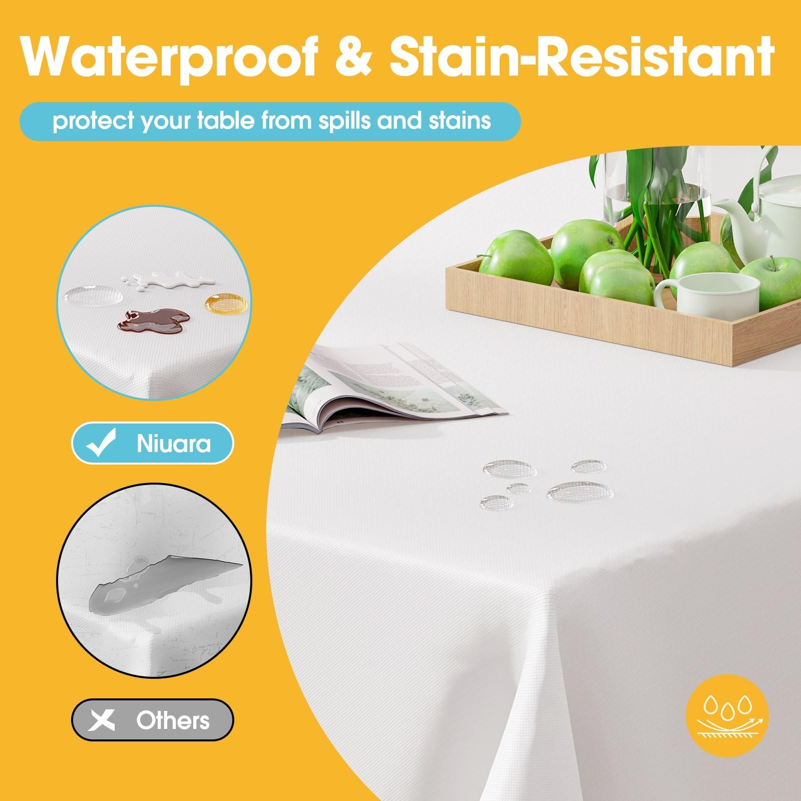 White Plastic Table Cloth - 30 Pack 54" × 108" Rectangle Disposable Tablecl