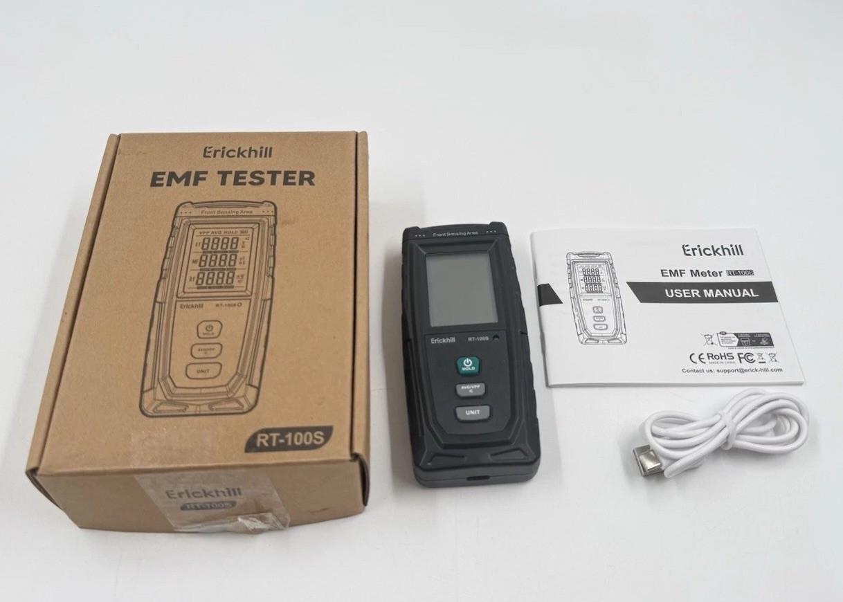 ERICKHILL EMF Detector Rechargeable Digital Electromagnetic Field Radiation